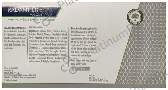 Radant Lite Masque (10ml Each) 5s
