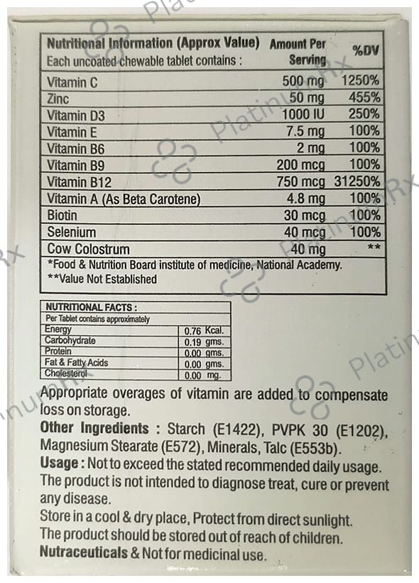 Vitacore C Plus Chewable Tablet Fruity Orange