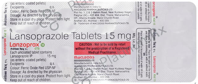 Lanzoprax Kid 15mg Tablet 10s