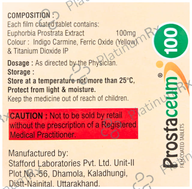 Prostaceum 100mg Tablet 10s