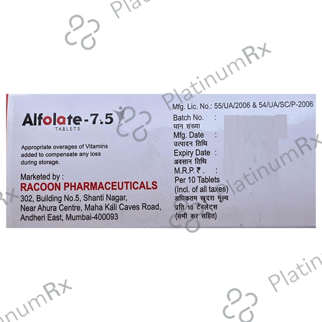 Alfolate 7.5mcg Tablet 10s