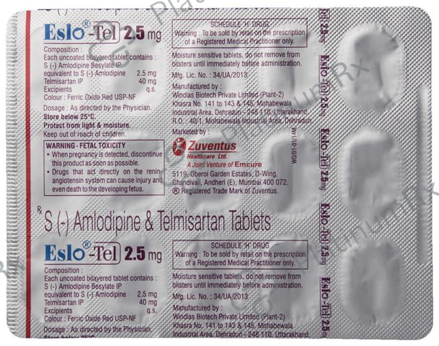 Eslo Tel 2.5/40mg Tablet 15s