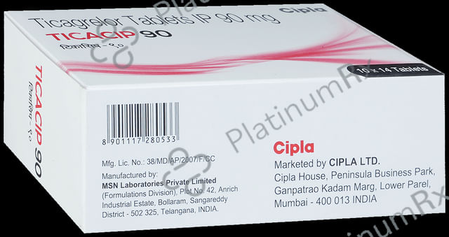 Ticacip 90mg Tablet 14s