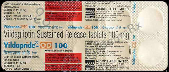 Vildapride OD 100mg Tablet 10s