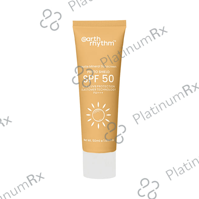 Earth Rhythm Phyto Shield Matte Mineral Sunscreen SPF 50 PA+++ Cream 50ml