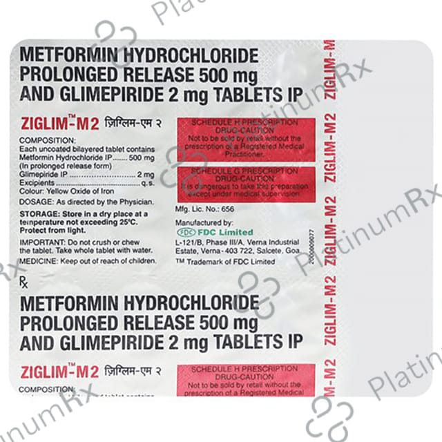 Ziglim M 2/500mg Tablet PR 10s