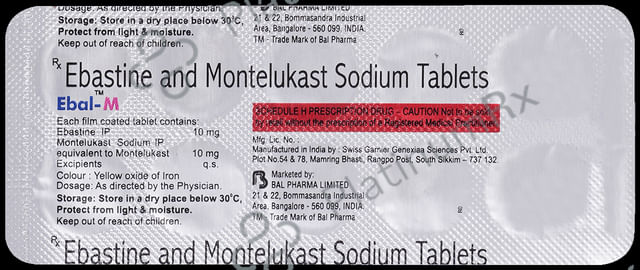 Ebal M 10/10mg Tablet 10s