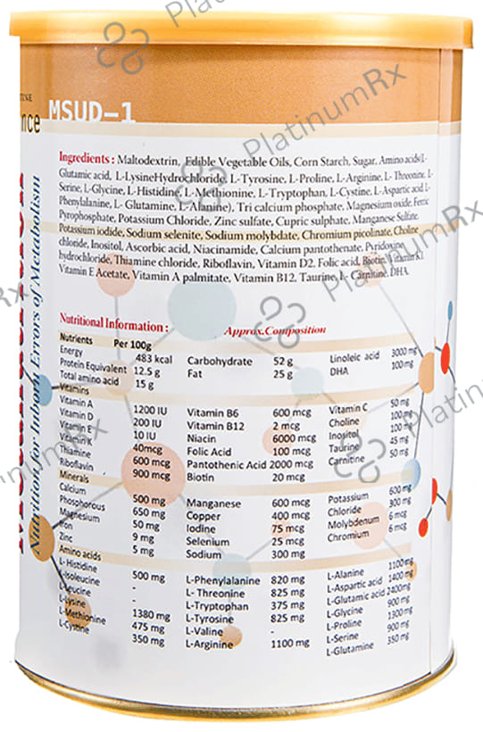 Pristine Balance Metanutrition MSUD 1 (Upto 3 Years) for Metabolism - Flavour Powder Chocolate