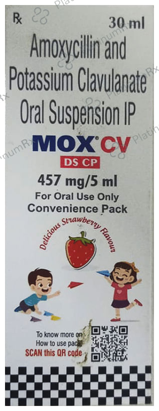 Mox CV DS CP Strawberry 400/57mg Oral Suspension 30ml