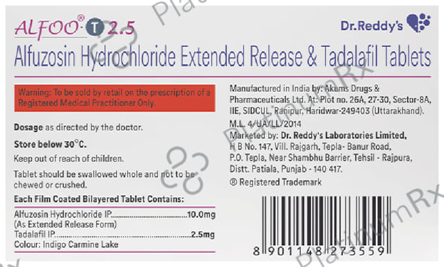 Alfoo T 2.5mg Tablet 10s