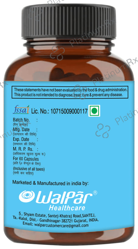 Walpar Flaxseed Oil 1000mg Hard Gelatin Capsule