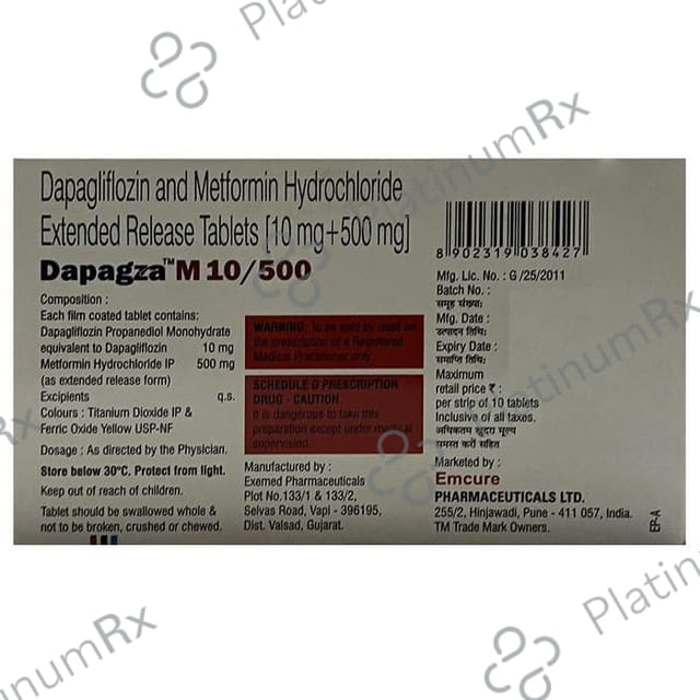 Dapagza M 10/500 Tablet