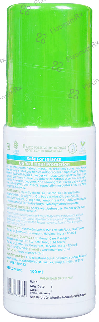 Mamaearth Natural Mosquito Repellent 3 Months Plus Liquid 100ml
