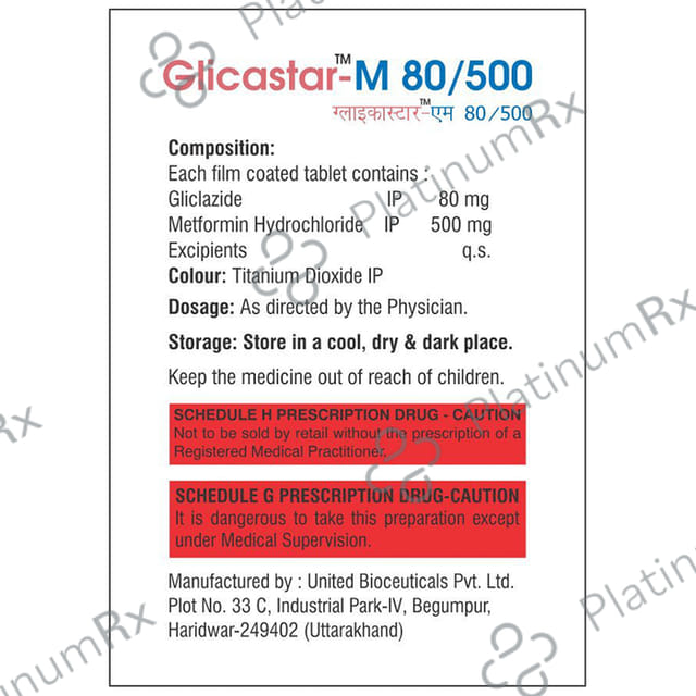 Glicastar-M 80/500 Tablet