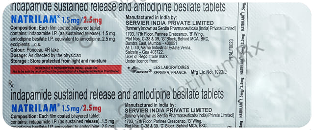 Natrilam 2.5/1.5mg Tablet SR 10s