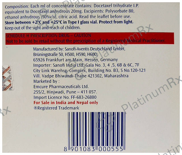 Taxotere 80mg Injection 4 ml