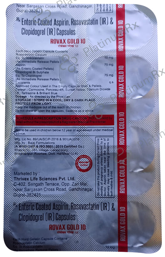 Rovax Gold 10 Capsule IR 10s