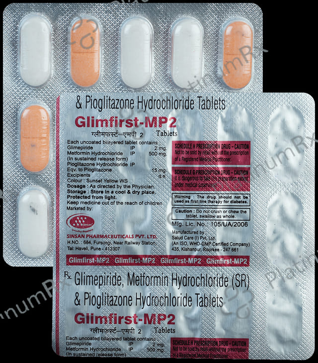 Glimfirst MP 2/500/15mg Tablet SR 15s