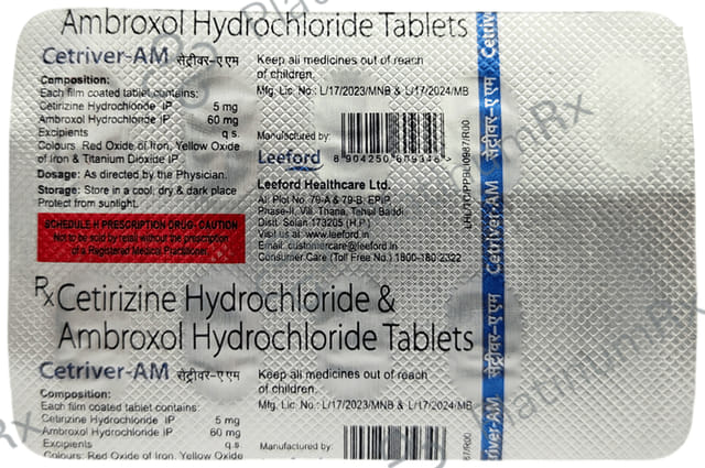 Cetriver AM 5/60mg Tablet 10s