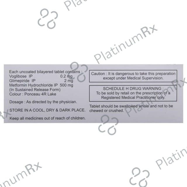 Voglimac GM 2/0.2/500mg Tablet SR 10s