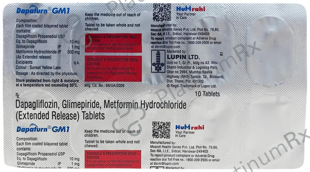 Dapanorm GM 1/10/500mg Tablet 10s