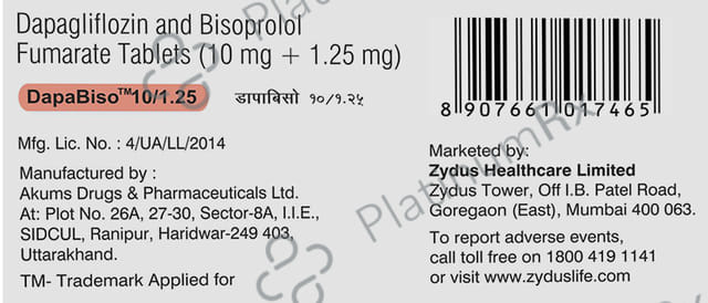 DapaBiso 10/1.25mg Tablet 10s