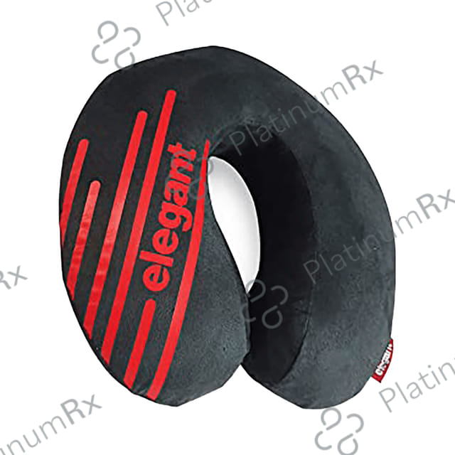 Elegant Cross Travel Pillow Black