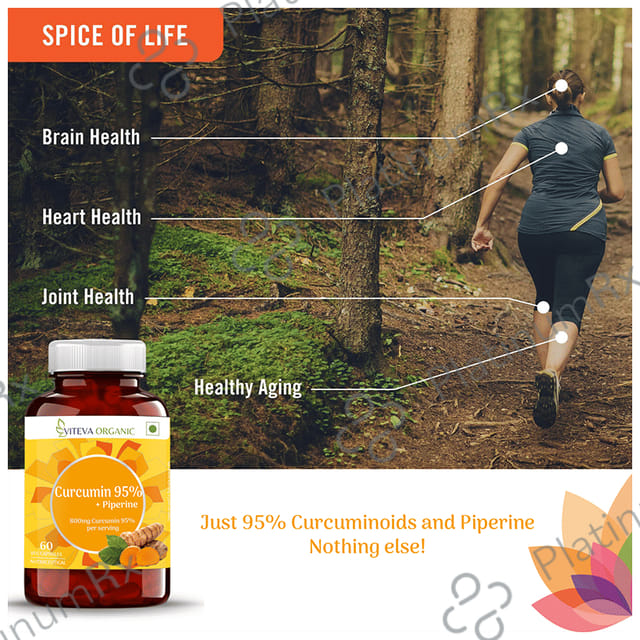 Viteva Organic Curcumin 95% + Piperine Veg Capsule