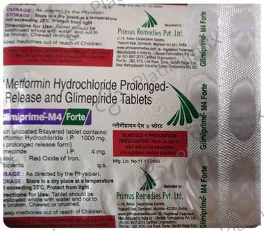 Glimiprime M 4/1000mg Forte Tablet PR 15s