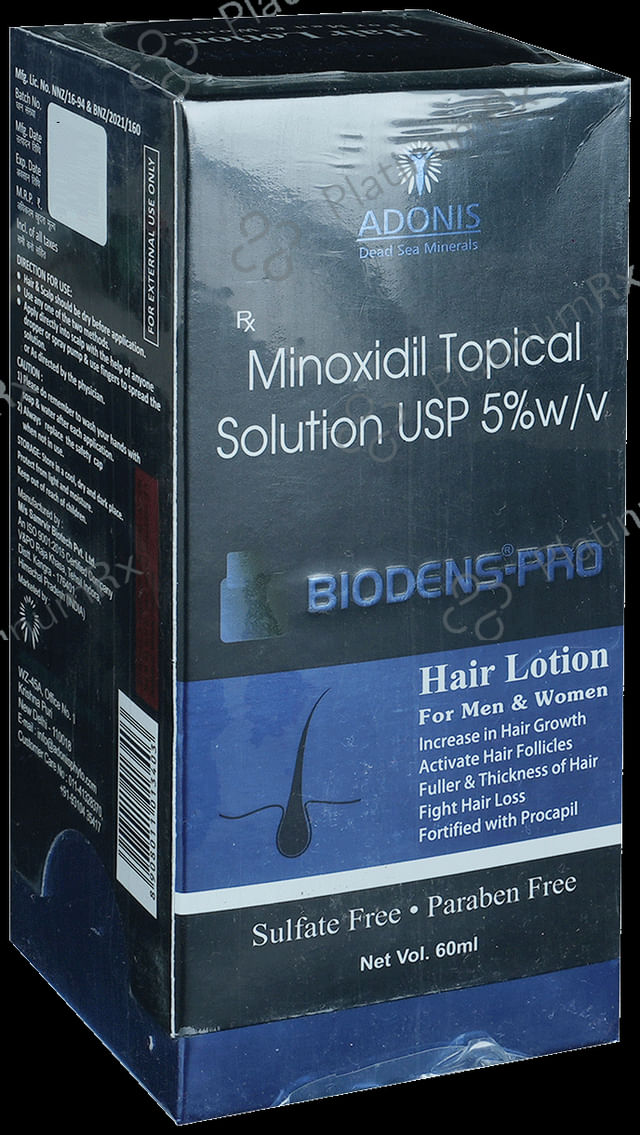 Biodens Pro 5% Hair Lotion Solution 60ml