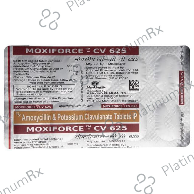 Moxiforce CV 500/125mg Tablet 10s