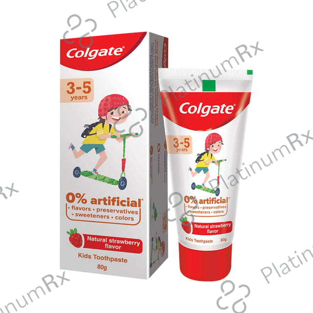 Colgate Kids 3 to 5 YearsNatural Strawberry Flavour Toothpaste 80gm