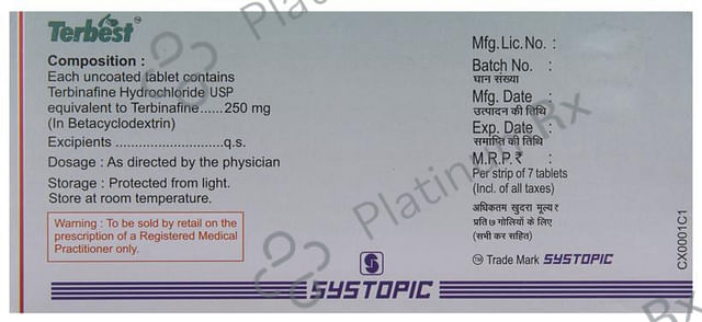 Terbest 250mg Tablet 7s