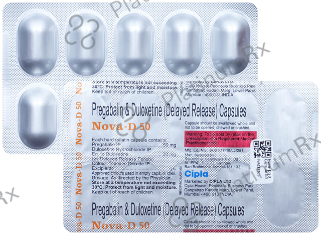 Nova D 50/20mg Capsule DR 10s