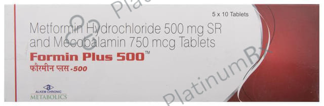 Formin Plus 500 Tablet SR 10s