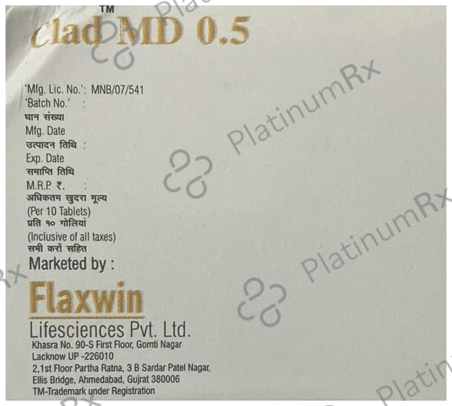 Clad MD 0.5mg Tablet 10s