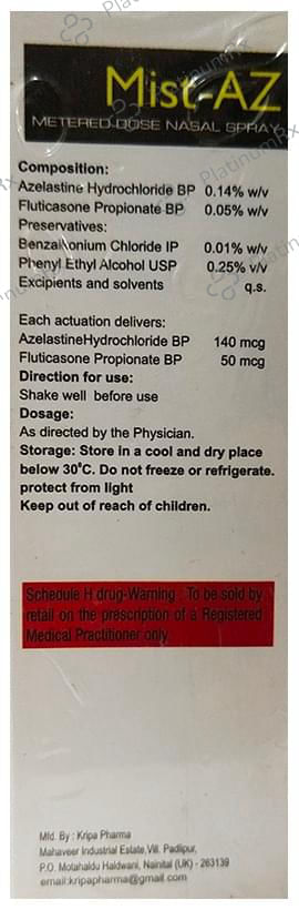 Mist-AZ Metered Dose Nasal Spray