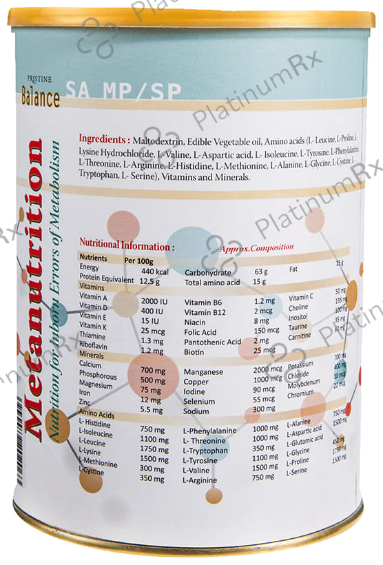 Pristine Balance Metanutrition SA MP/SP (Upto 3 Years) Powder Chocolate