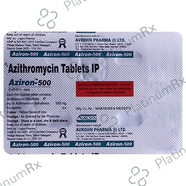 Aziron 500 Tablet 3 tablets