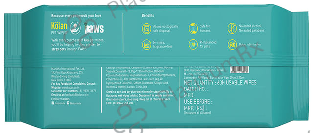 Kolan Eco-Friendly Pet Wipes