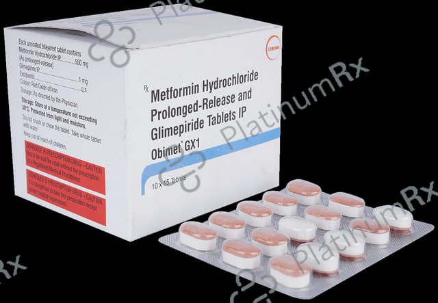 Obimet GX 1/500mg Tablet PR 15s