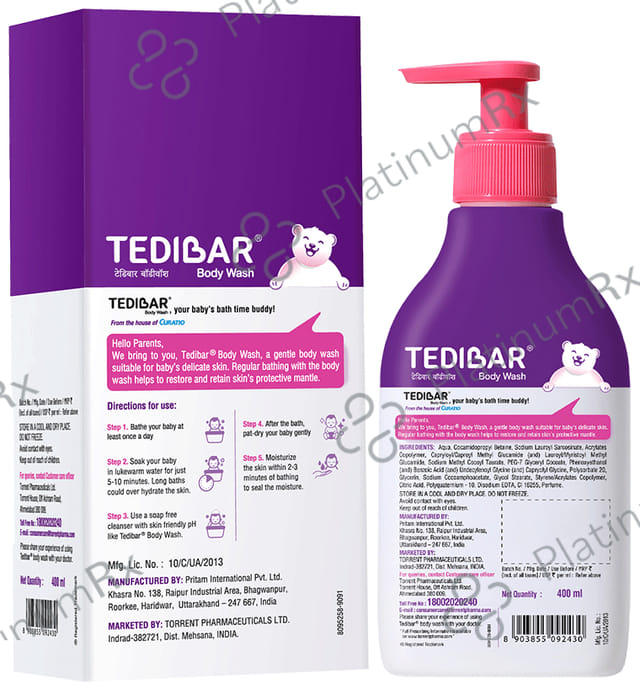 Tedibar Gentle Baby Body Wash 400ml