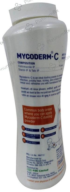 Mycoderm C 1% Sandalwood Fragrance Dusting Powder 100gm