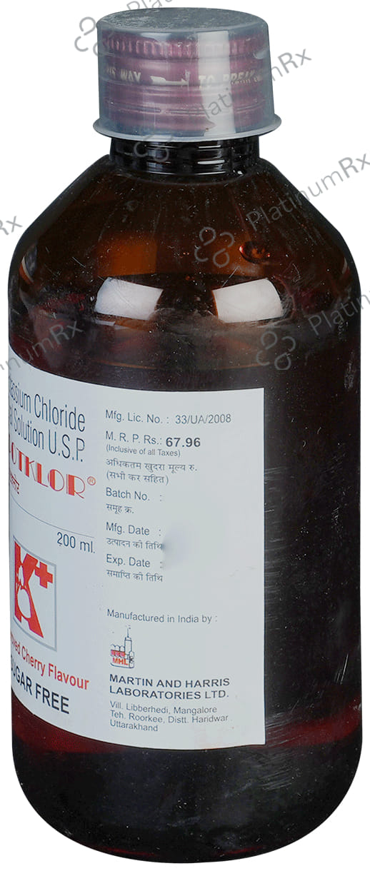 Potklor 1.5mg Cherry Sugar Free Oral Solution 200ml