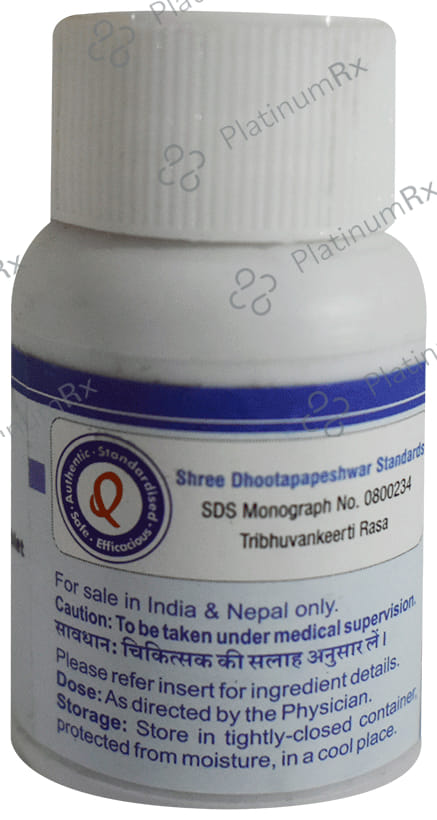 Dhootapapeshwar Tribhuvankeerti Rasa Tablet 50 tablets