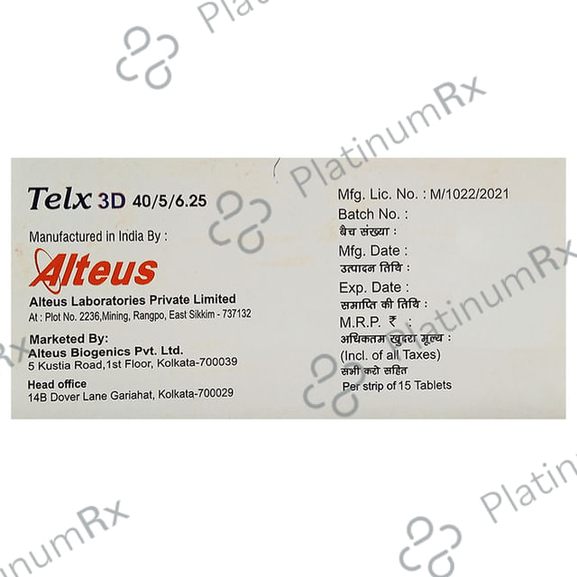 Telx 3D 40/5/6.25 Tablet