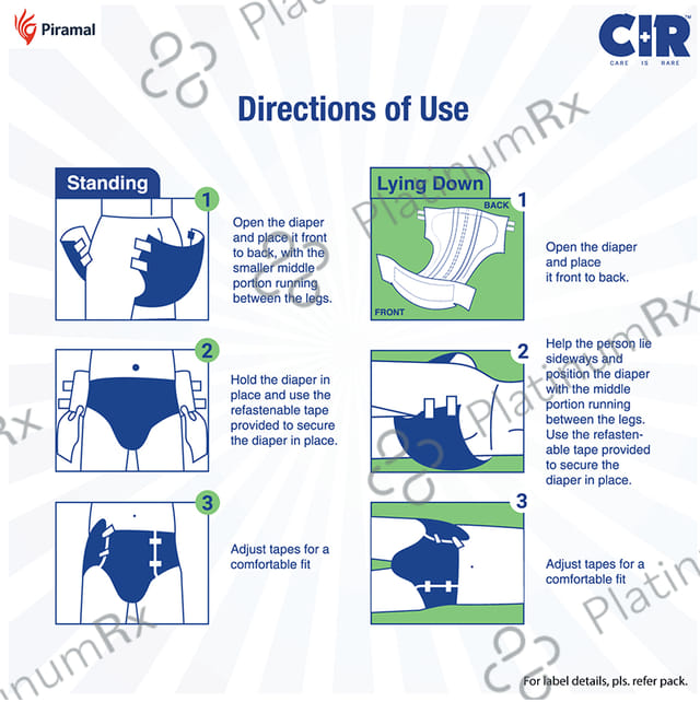 CIR Premium Adult Unisex Diaper 10s
