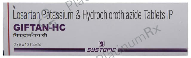 Giftan HC 50/12.5mg Tablet 10s