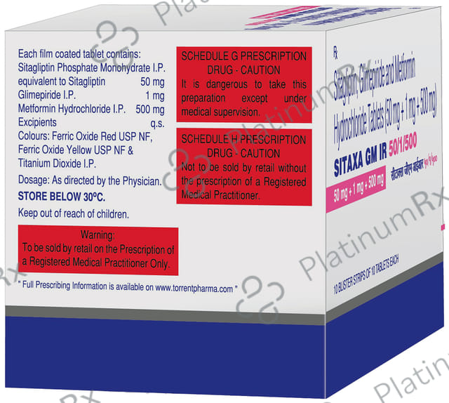Sitaxa GM IR 1mg Tablet 10s