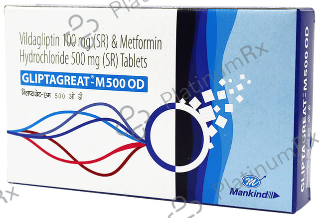 Gliptagreat M OD 500/100mg Tablet SR 10s